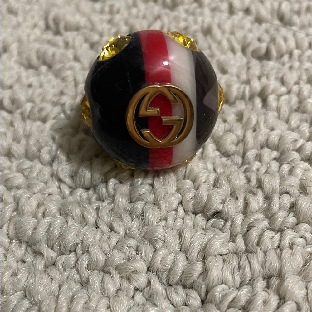 Gucci Gold and Tricolor Button